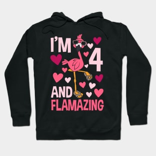 I'm 4 And Flamazing Flamingo Hoodie